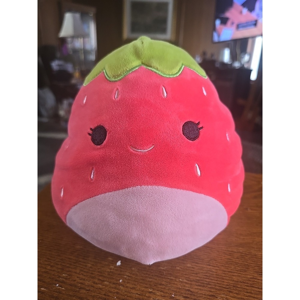 Squishmallow Scarlet Strawberry Plush Toy Pillow 8" Red Green Pink Soft Kawaii